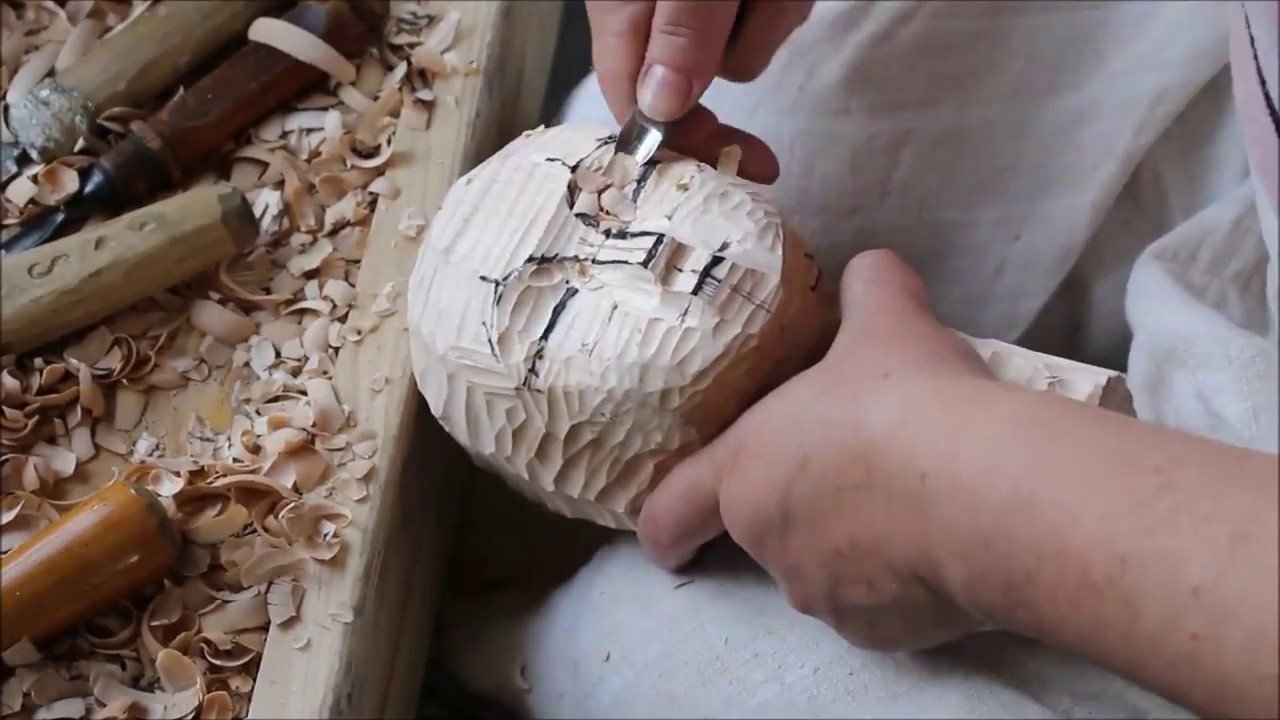 Wooden ART DOLL 'In the mood for jazz' TIME-LAPSE