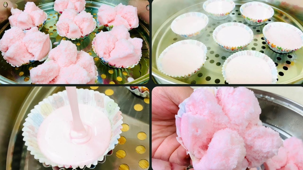 【米浆发糕】蒸熟后发到五朵花！千万不要错过这个视频！How to use wet-milled rice flour to make Chinese Steamed Rice Cupcake.