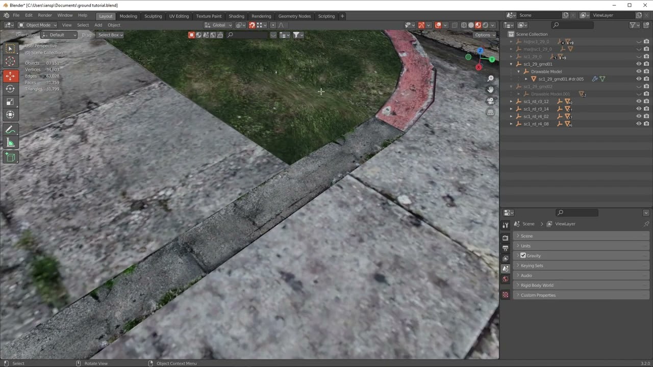 How to edit / replace terrain for GTA 5 with Blender