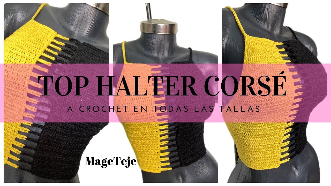 Nuevo modelo de TOP_HALTER | Téjelo a crochet en todas las tallas | Ideal para principiantes 😉