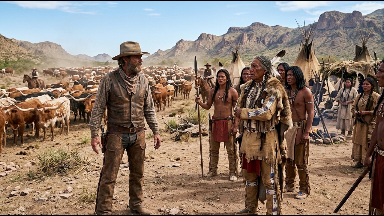 Ковбой загнал 200 заблудившихся коров обратно в лагерь... Племя прошептало: «Мы будем с тобой».