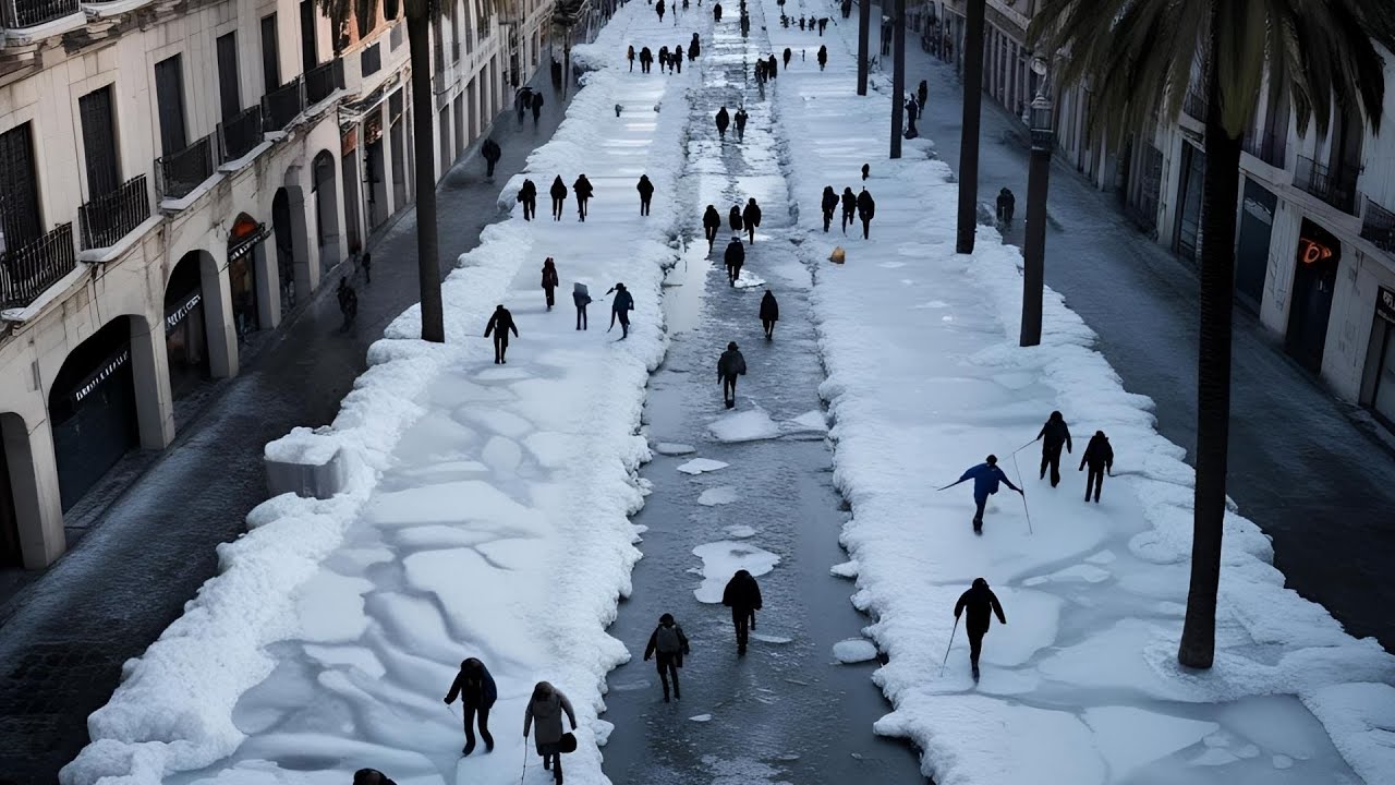 4 minutes ago, Spain Freezes Over: Hail Turns Streets Into Glaciers in Valencia