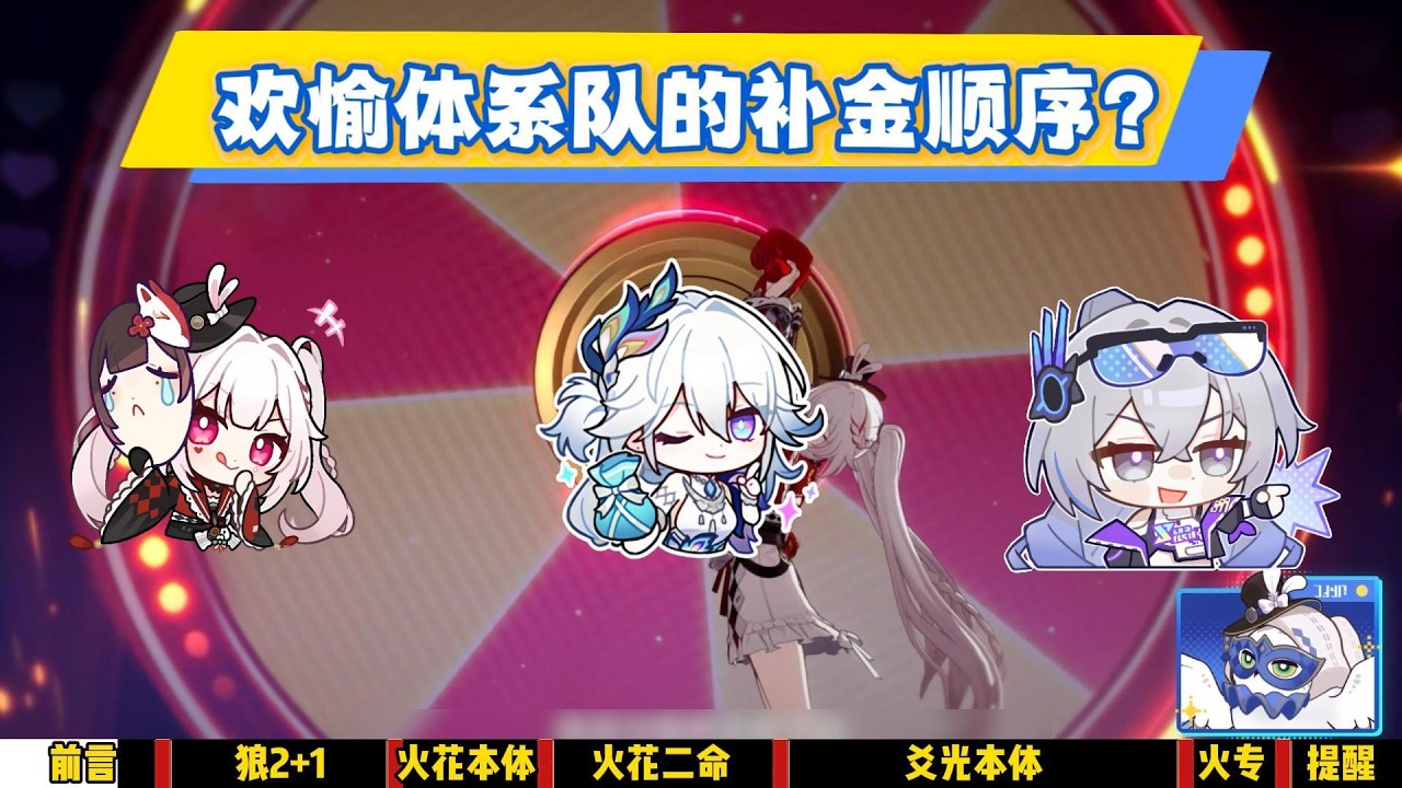 欢愉体系队的补金优先级？
