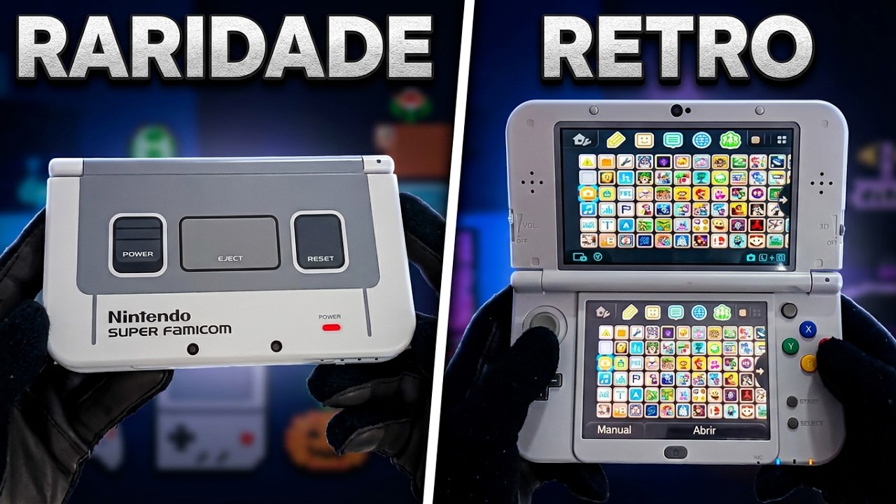 New Nintendo 3ds LL, Versão exclusiva Japonesa,Super Famicom Edition, + R4 Gold Pro, Unboxing!