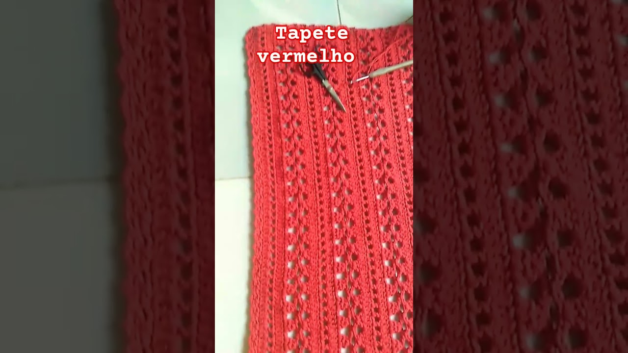 La&ccedil;adas da Rosy Tapete vermelho. #tapetedecroch&ecirc; #crochet