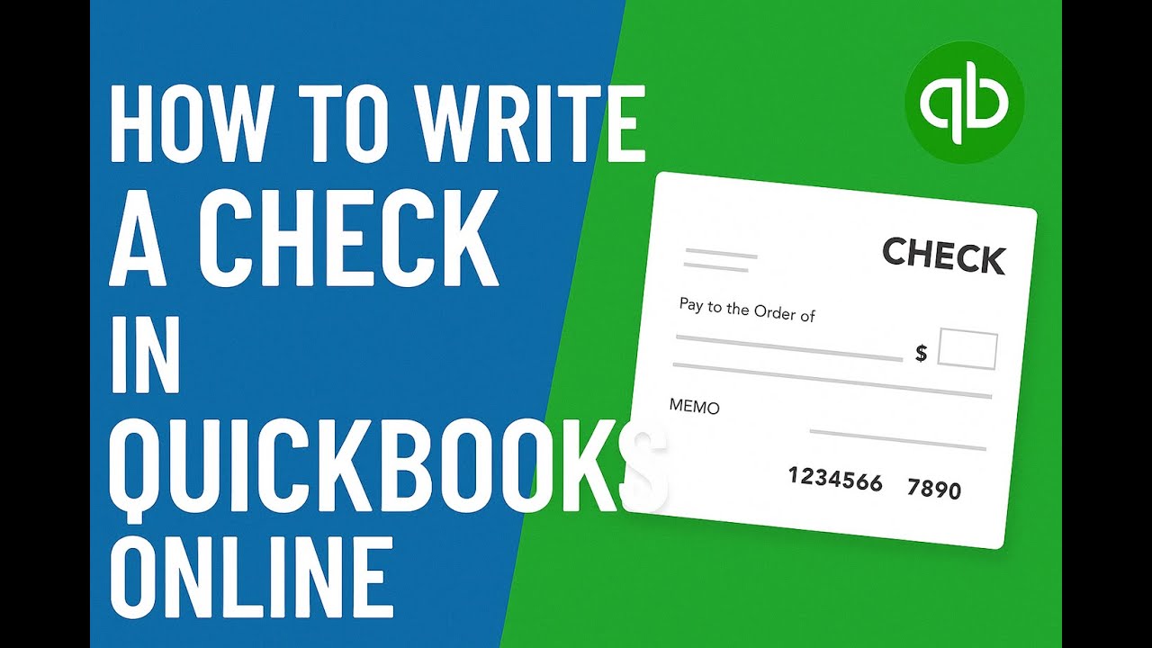 Writing a Check in Quickbooks Online.  How to record a check in Quickbooks