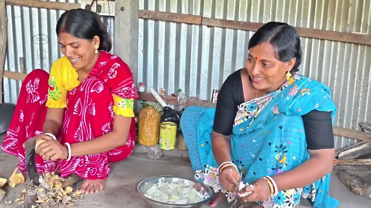 অনুষ্ঠানের আগের দিন সবার জন্য রান্না করলাম চার রকম পদ! Sundarban Cooking 