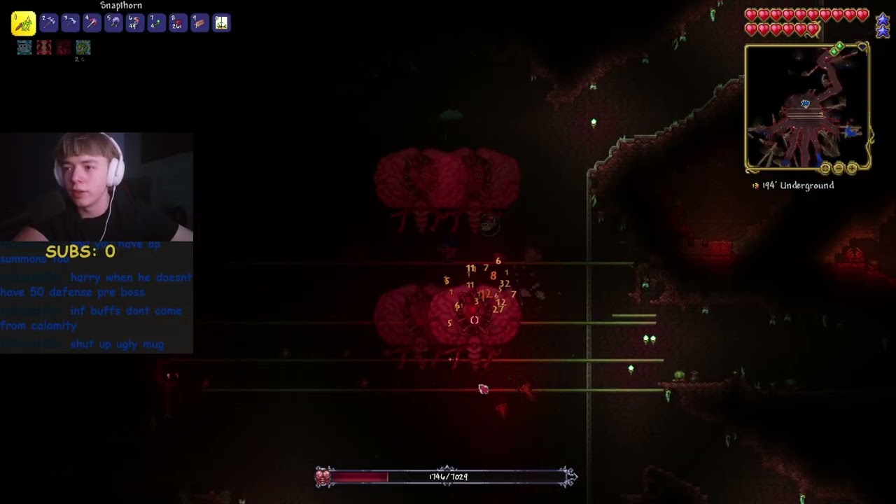 SUMMONER master mode brain of cthulu boss fight