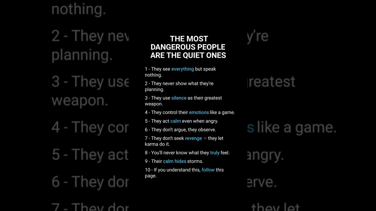 😶 The Most Dangerous People Are the Quiet Ones | Silent But Powerful