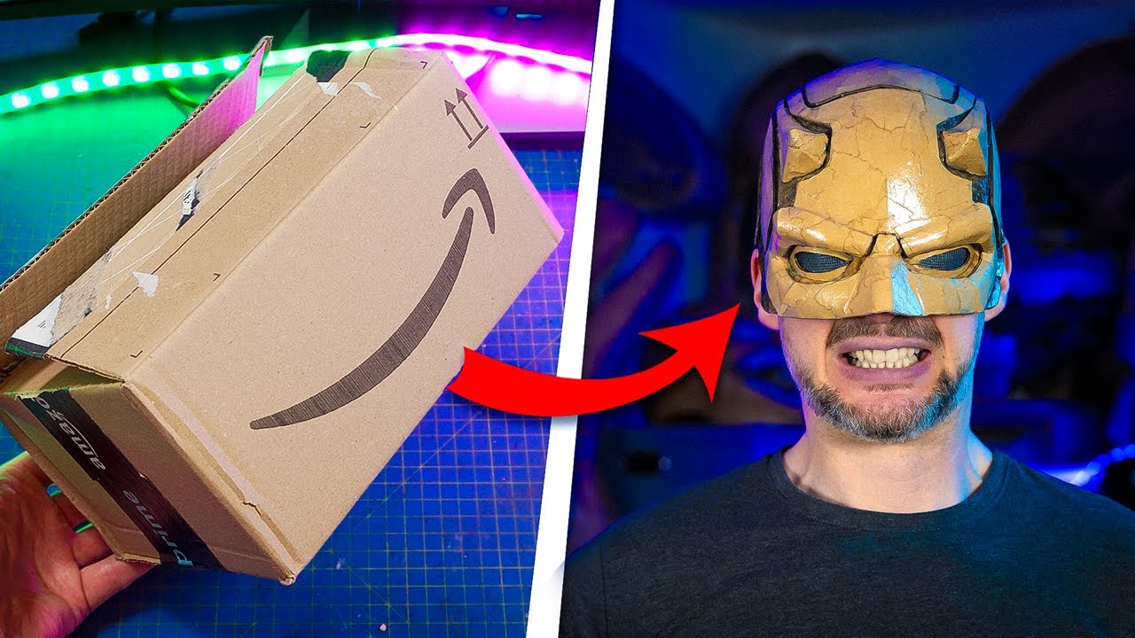 How To Make Daredevil Mask With Cardboard!