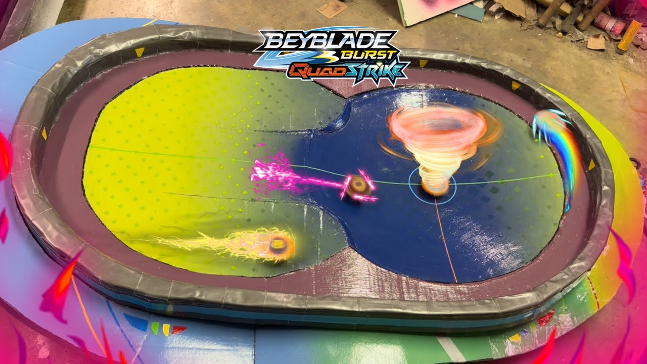 Beyblade Burst QuadStrike Battle Royale!! | Beyblade Burst Tetra Stadium!!