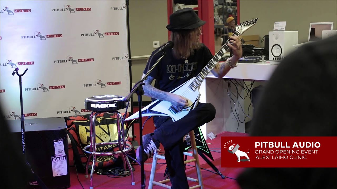 Alexi Laiho (Children of Bodom) performing at the Pitbull Audio Grand Opening