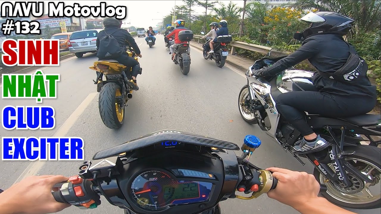Navu, Tới Tài Tử, Dũng Nguyễn dẫn đoàn roadshow sinh nhật club Exciter Đi Để Trở Về | Motovlog 132