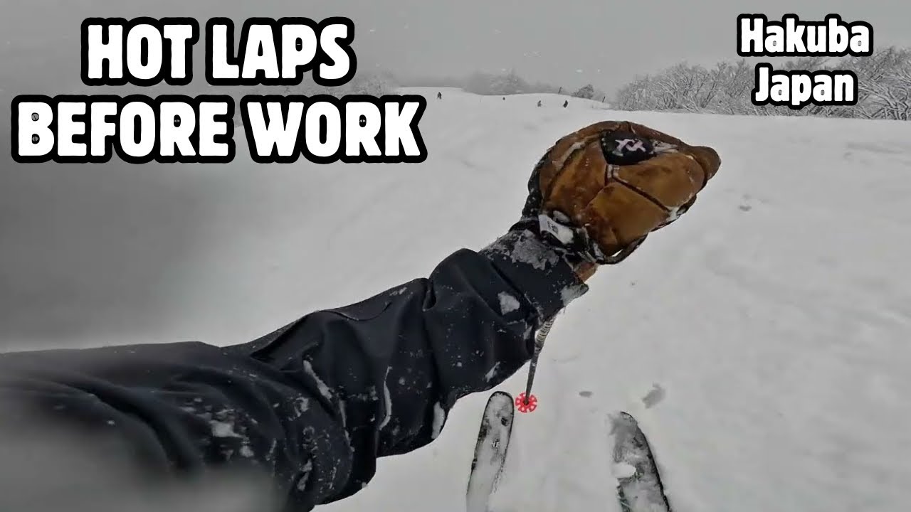 POW BEFORE WORK | 4K POV Powder Skiing Japan (RAW) 