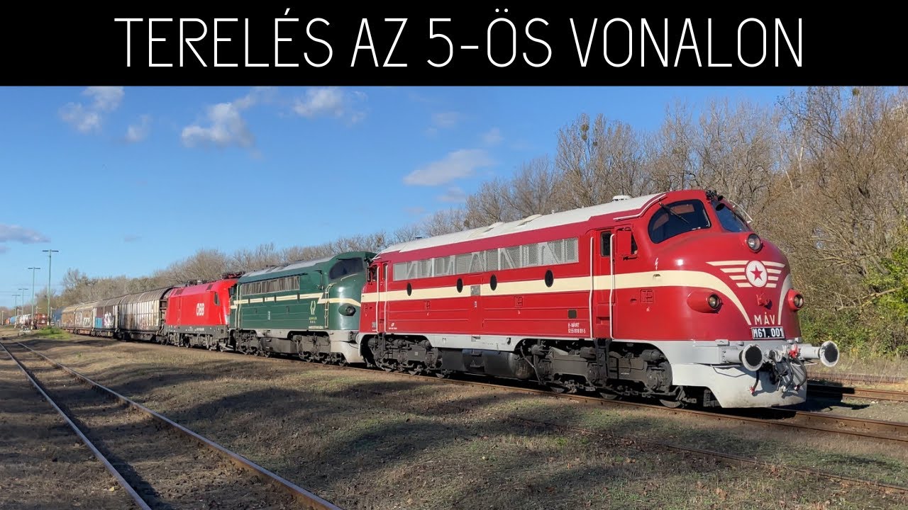 6 MOZDONY 1 szerelvényben, terelés az 5-ös vasútvonalon (4K/UHD)