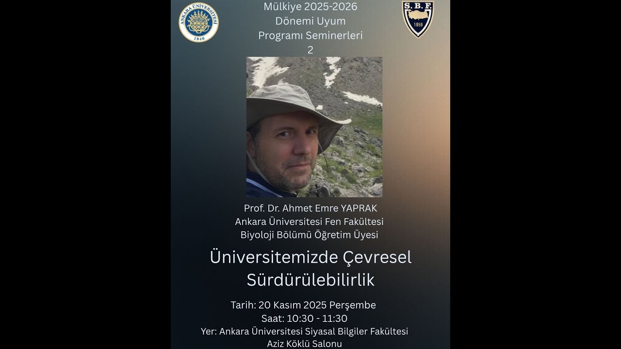 Üniversitemizde Çevresel Sürdürülebilirlik-Prof.Dr.Ahmet Emre Yaprak