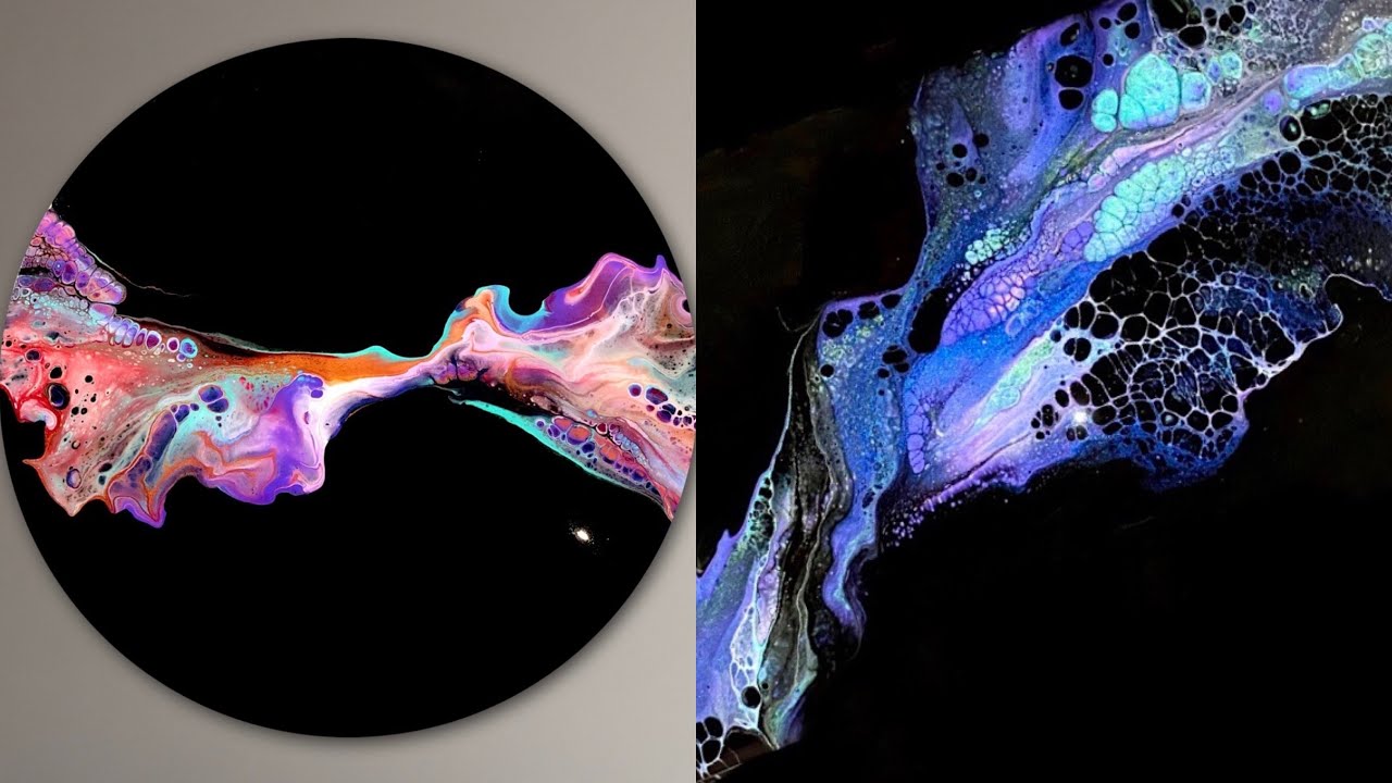 (124)Fluid Art/ Dutch Pour with Cell Activator/Beautiful cells/Abstract Pouring/Acrylic Painting