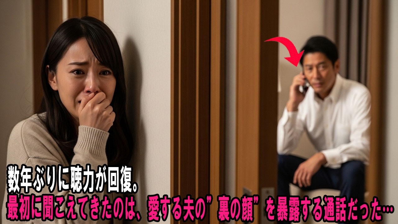 数年ぶりに聴力が回復。最初に聞こえてきたのは、愛する夫の”裏の顔”を暴露する通話だった…
