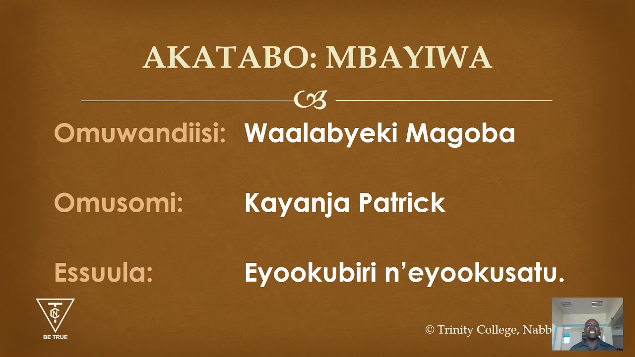 S 2 Litulica mu Luganda   Akatabo Mbayiwa chap 2, 3  By Kayanja Patrick