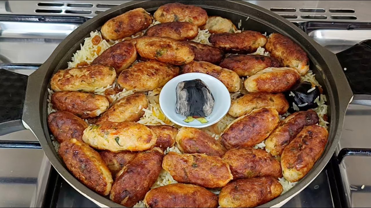 مندي كفتة الدجاج بدون فرن 🥘وبأقل من ساعة بكمية وفيرة وطعم خيال،Chicken Kofta Mandi