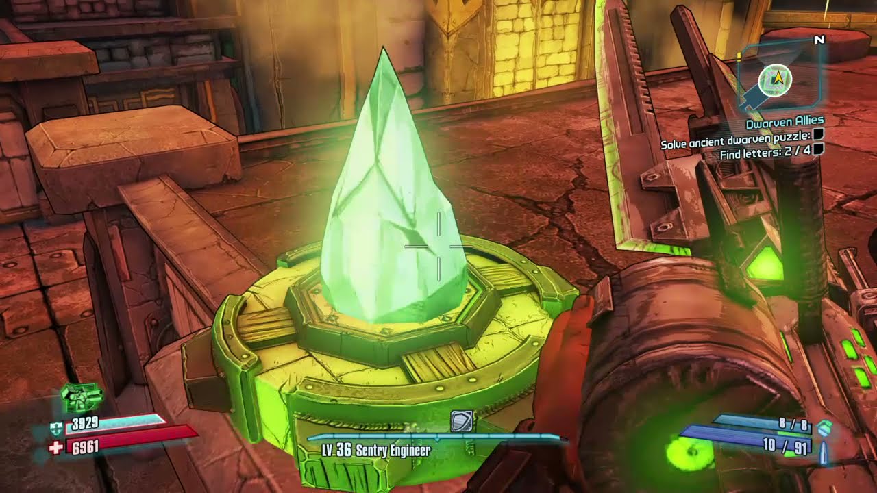Borderlands 2: 108 - Dwarven Allies: Find letters 3/4 ~ Kill Greedtooth
