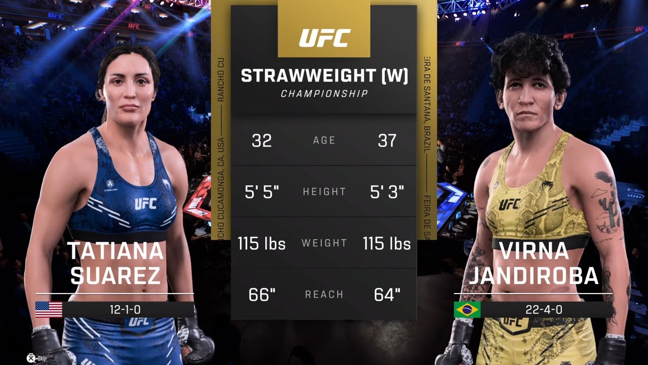 EA Sports UFC 5 Gameplay Tatiana Suarez vs Virna Jandiroba