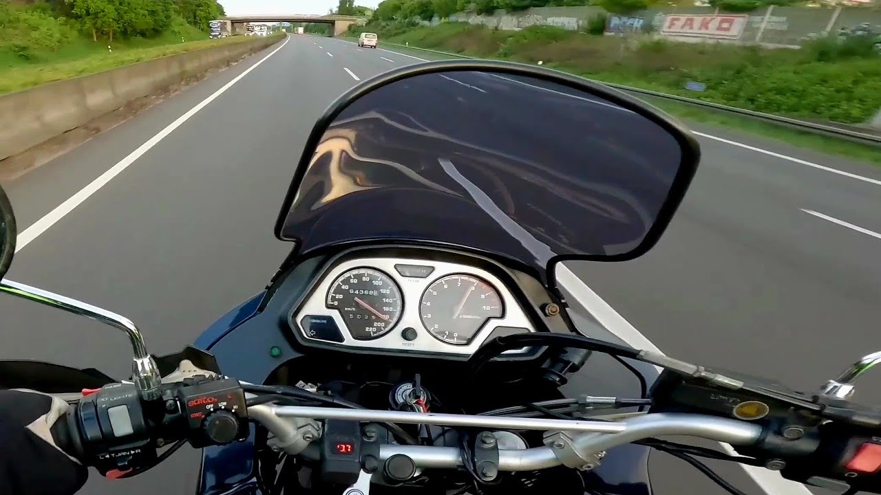 Yamaha XTZ 750 "1993" Super Tenere Test Top Speed Autobahn