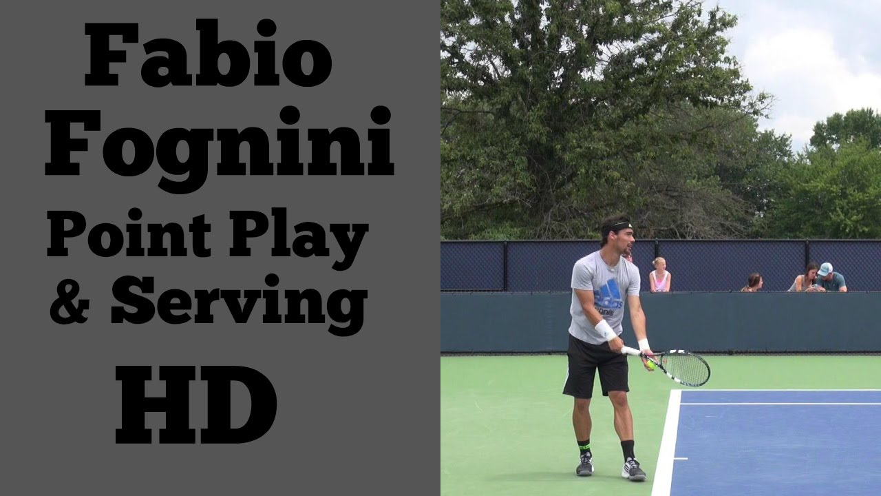Fabio Fognini Practice Points and Serve
