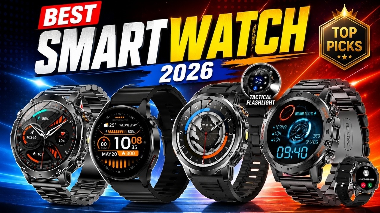 Best Smartwatch 2026 | GPS, AMOLED & Military Waterproof Watches
