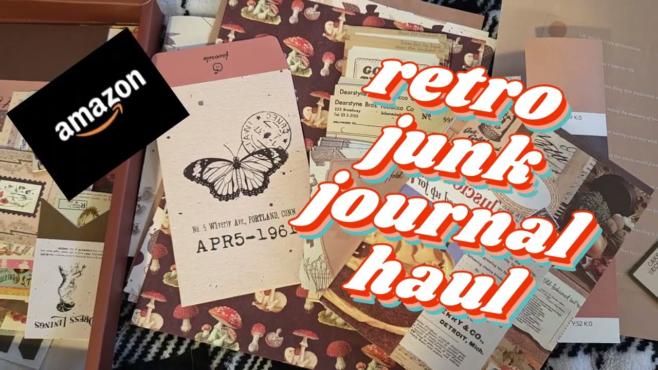 Vintage junk journal haul and collection for #StartingJunkJournaling, #Crafting, and #JunkJournal.