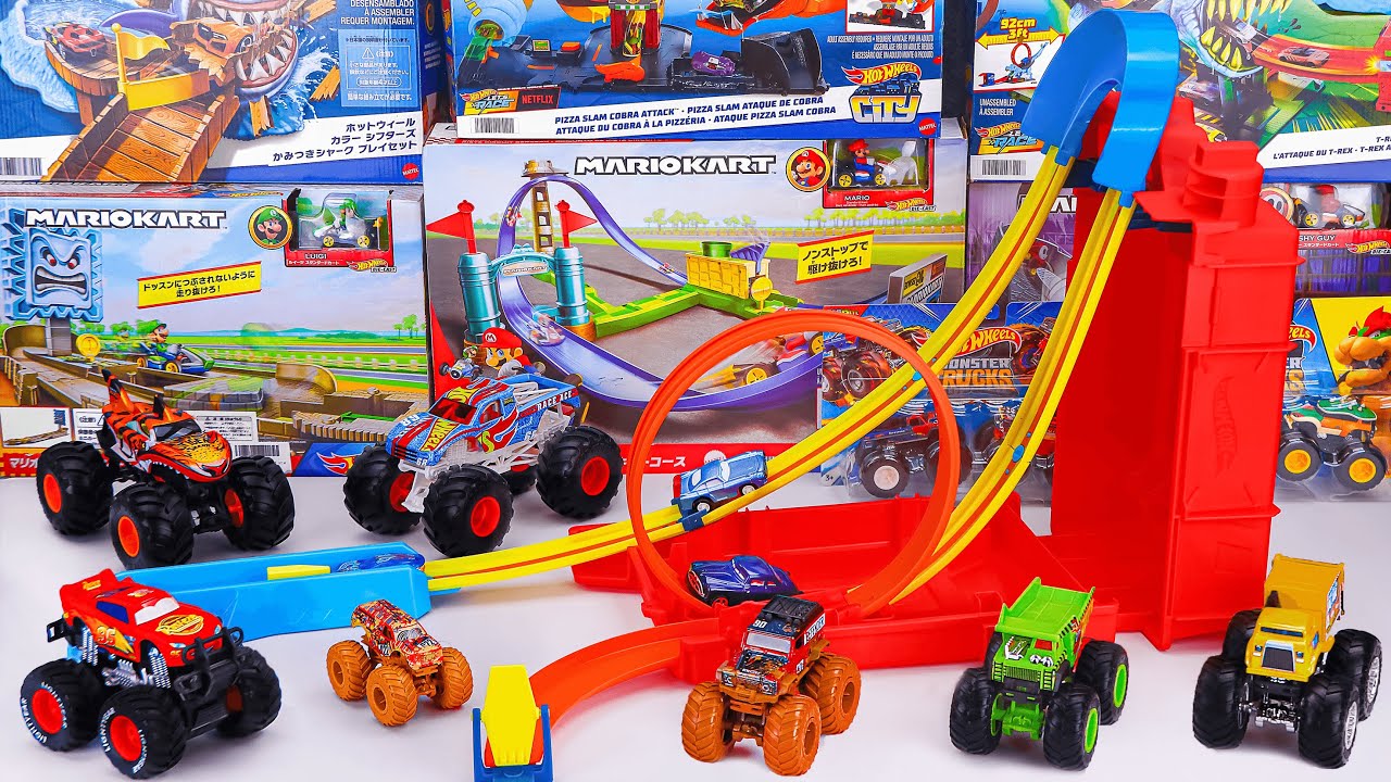 Toy ASMR | Satisfying with Unboxing Review Hot Wheels Track Builder Unlimited Fuel Can Stunt Box