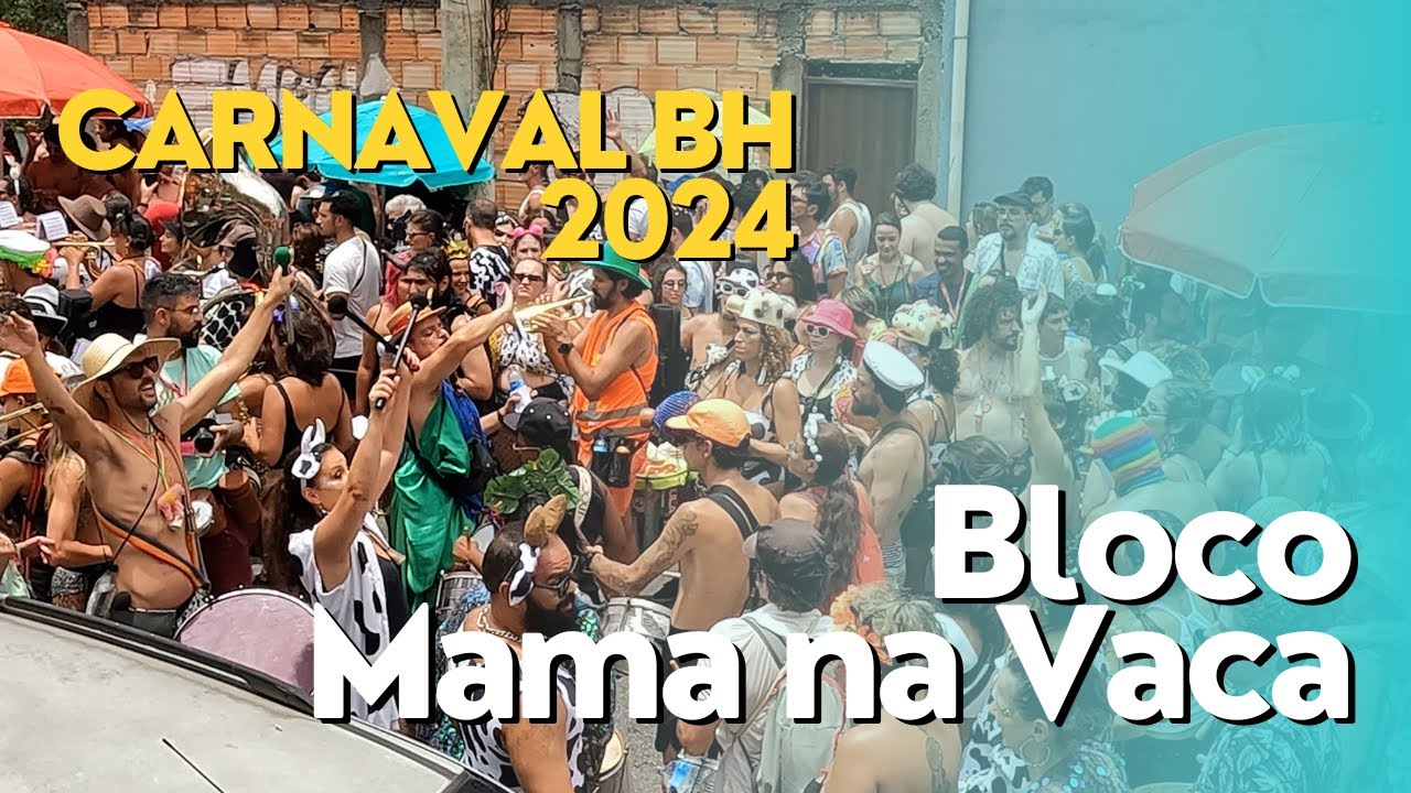 Sabado de sol com MAMA NA VACA! Uma multid&atilde;o nas ruas do Bairro Santo Ant&ocirc;nio! Carnaval BH 2024! 4K!