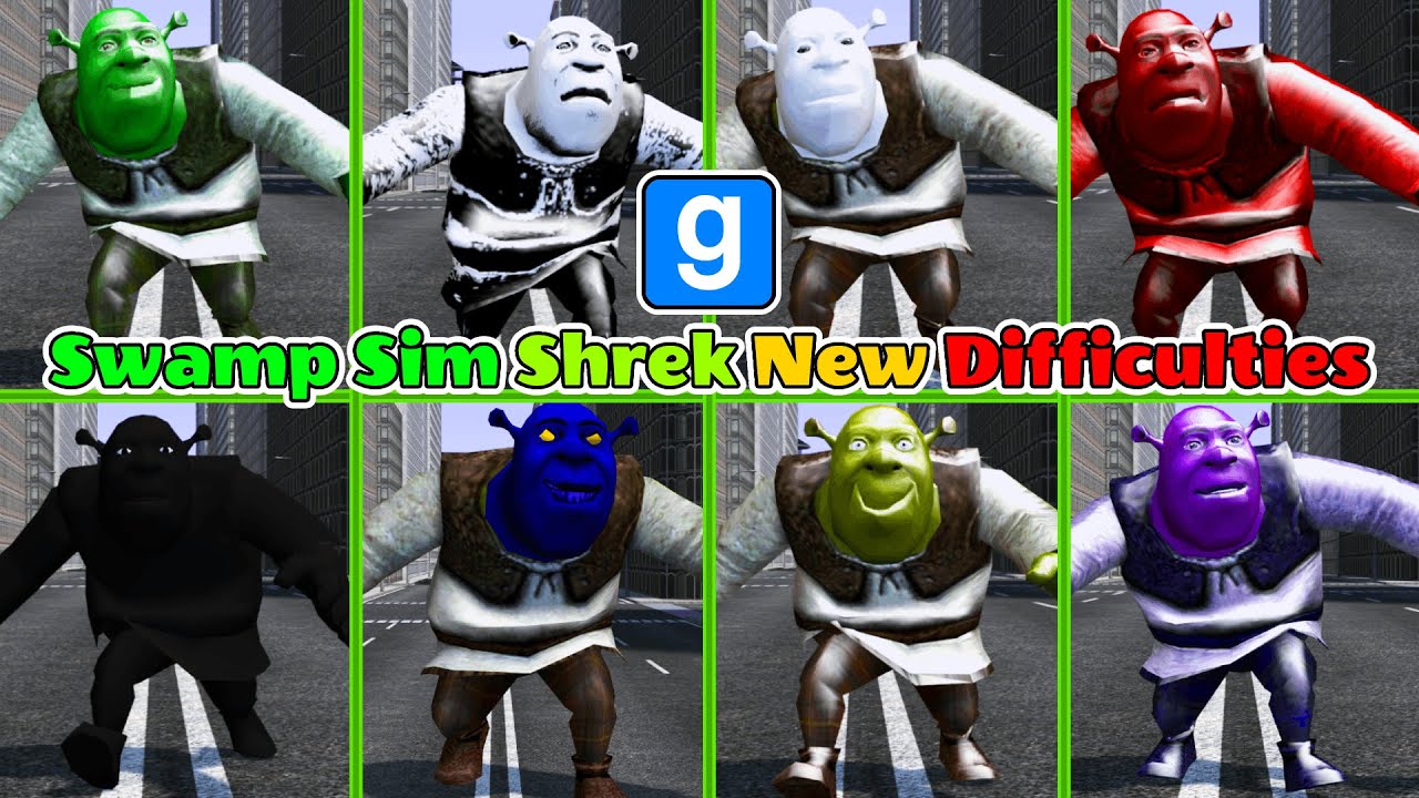 Gmod: Шрек с новыми сложностями // Воспоминание, Неизвестный, Цитадель, Безумный █ Garry's Mod █