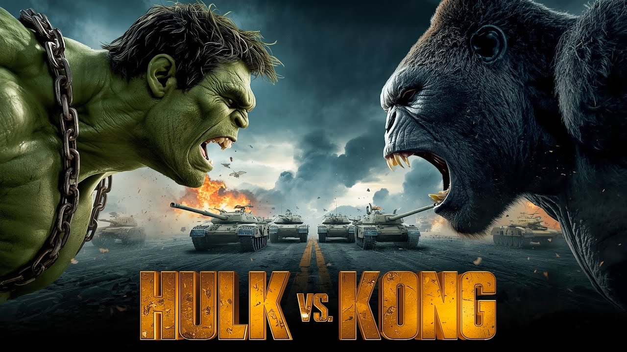 King Kong vs. Hulk: Military Tank Destroyed on Skull Island (4K Battle)