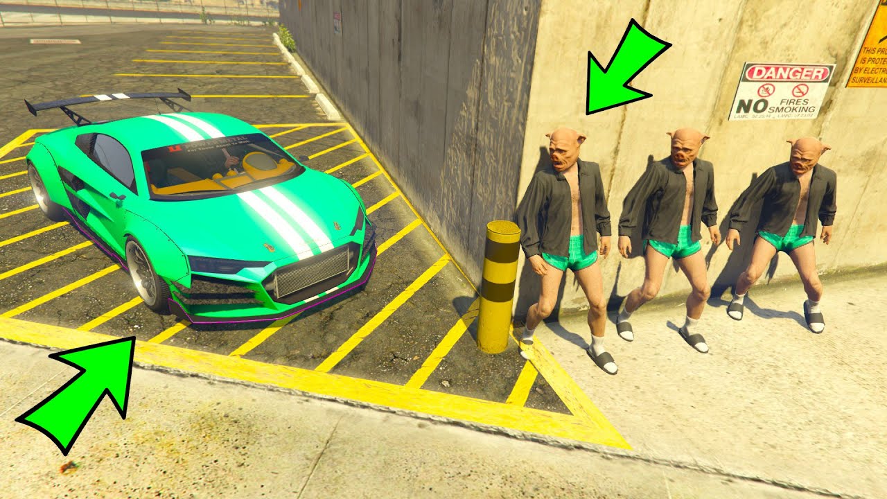 GTA 5 ONLINE 🐷 NASCONDINO VS AUDI R8 !!! 🐷 GTA 5 ITA 🐷DAJE !!