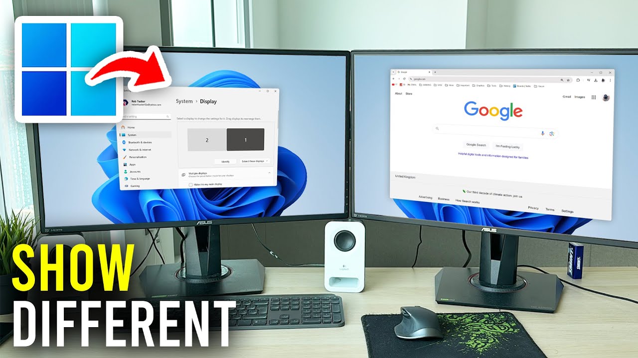 How To Make Two Monitors Show Different Things In Windows - Full Guide