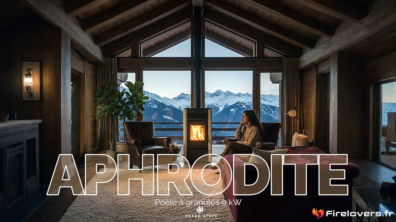 Aphrodite 9 kW – Poêle à granulés sortie arrière | Élégance & Haut rendement | Firelovers