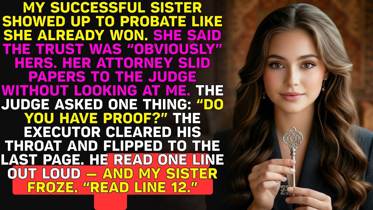 My Successful Sister Tried to Take Dad’s Trust in Probate Court — Until the Executor Read One Line…