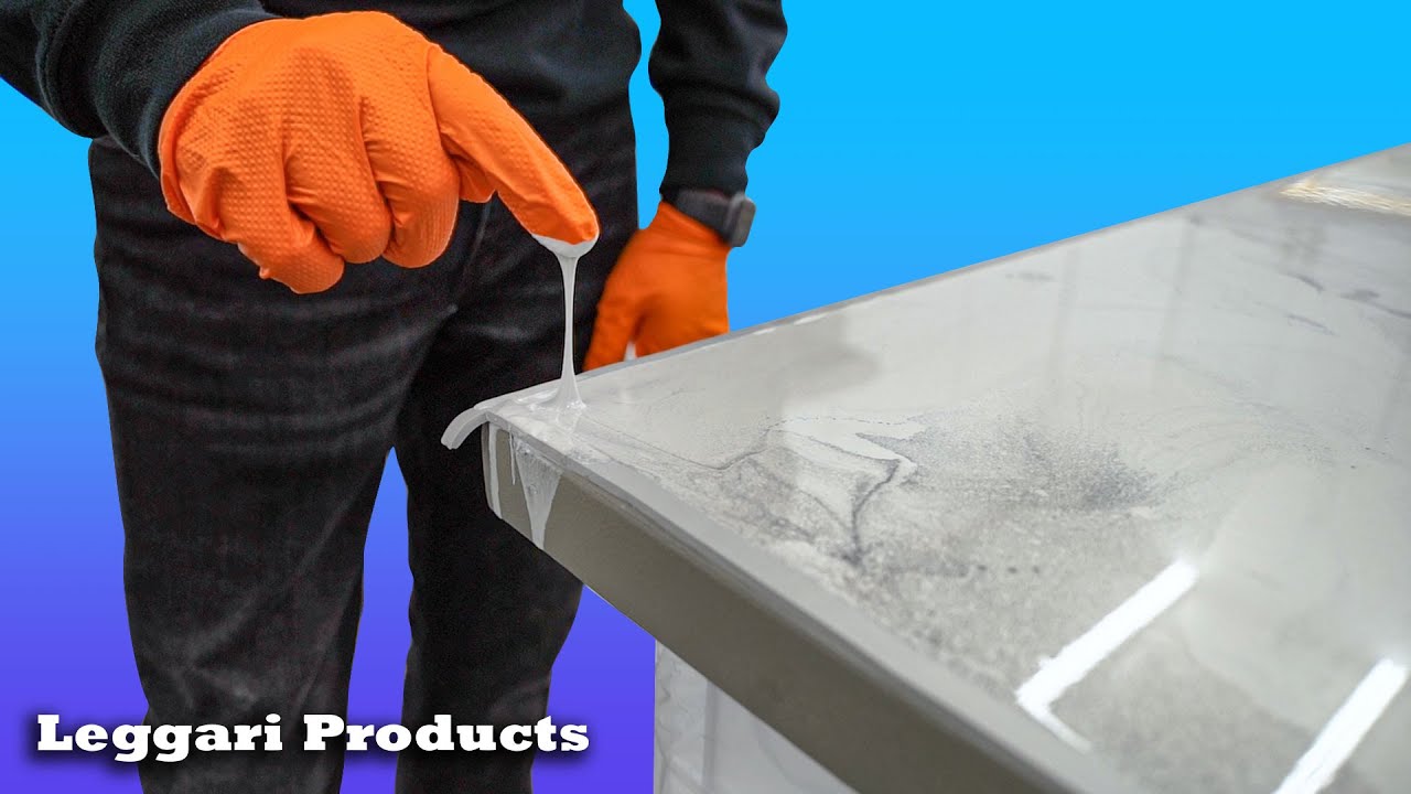 Make Countertops Look Like Real White Stone Using Epoxy | Step By Step Explained
