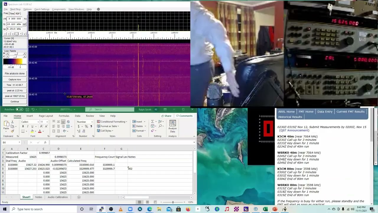 ARRL Frequency Measurement Test with Ralph Smith, AB4RS