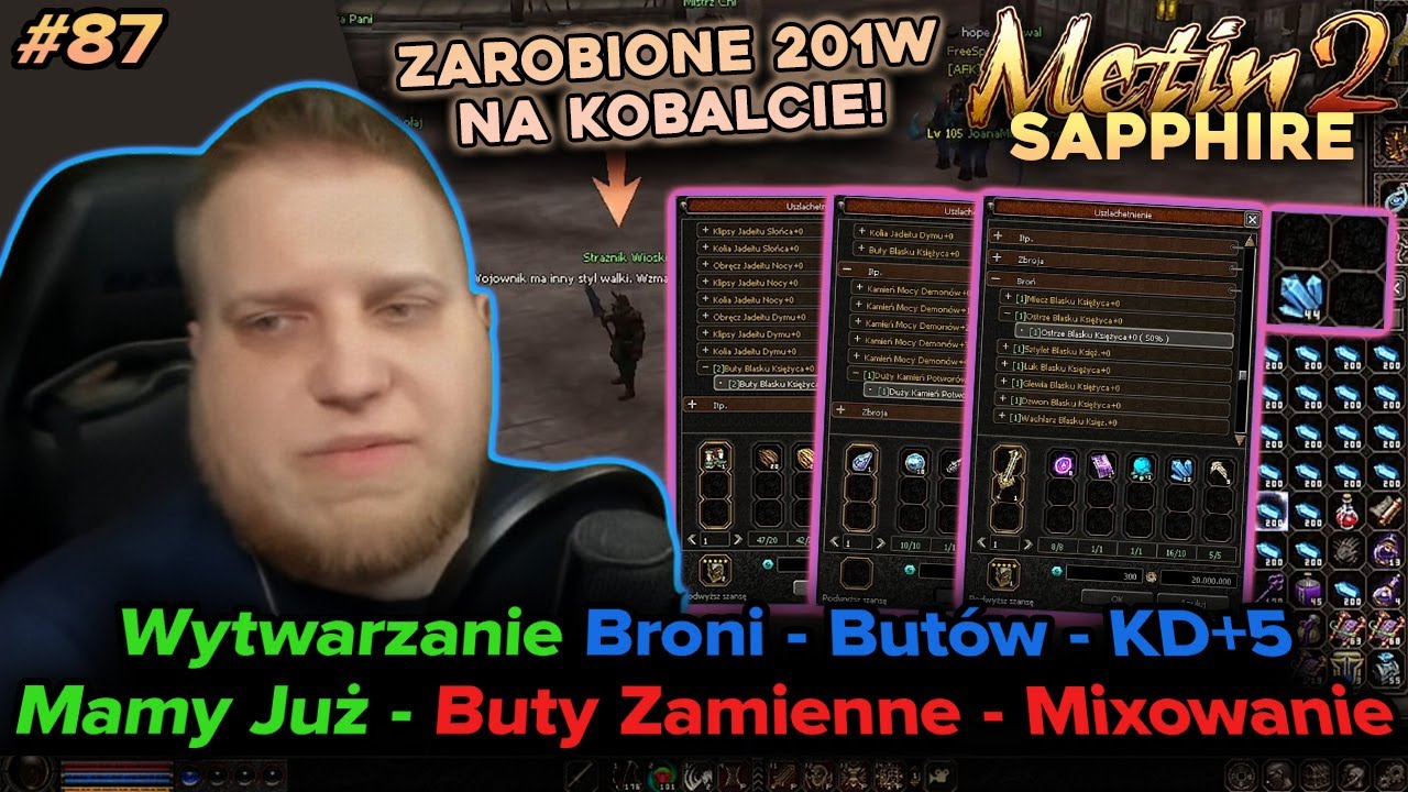 Sabal - Metin2 - Sapphire - Magnat kobaltu (201w za dzień) oraz wytwarzanie broni, but&oacute;w i KD - 87