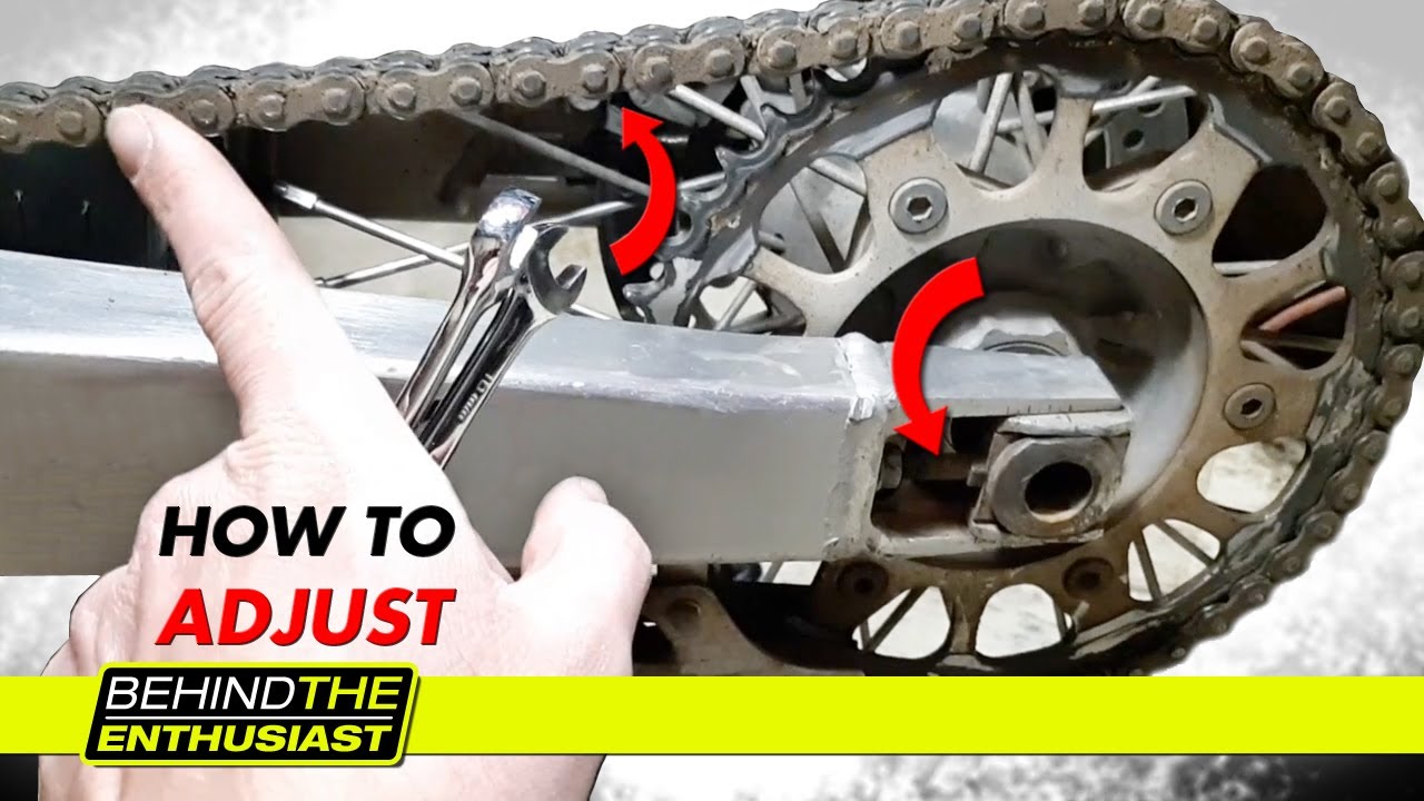 How To Adjust Motorcycle Chain (2002 Honda CRF450R) | Behind The Enthusiast