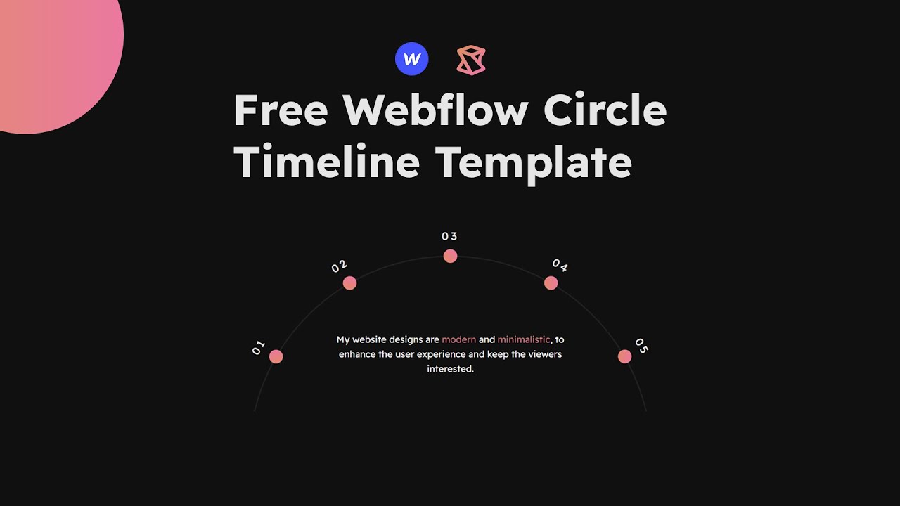 Webflow Circle Timeline Template | No CMS or Custom Code