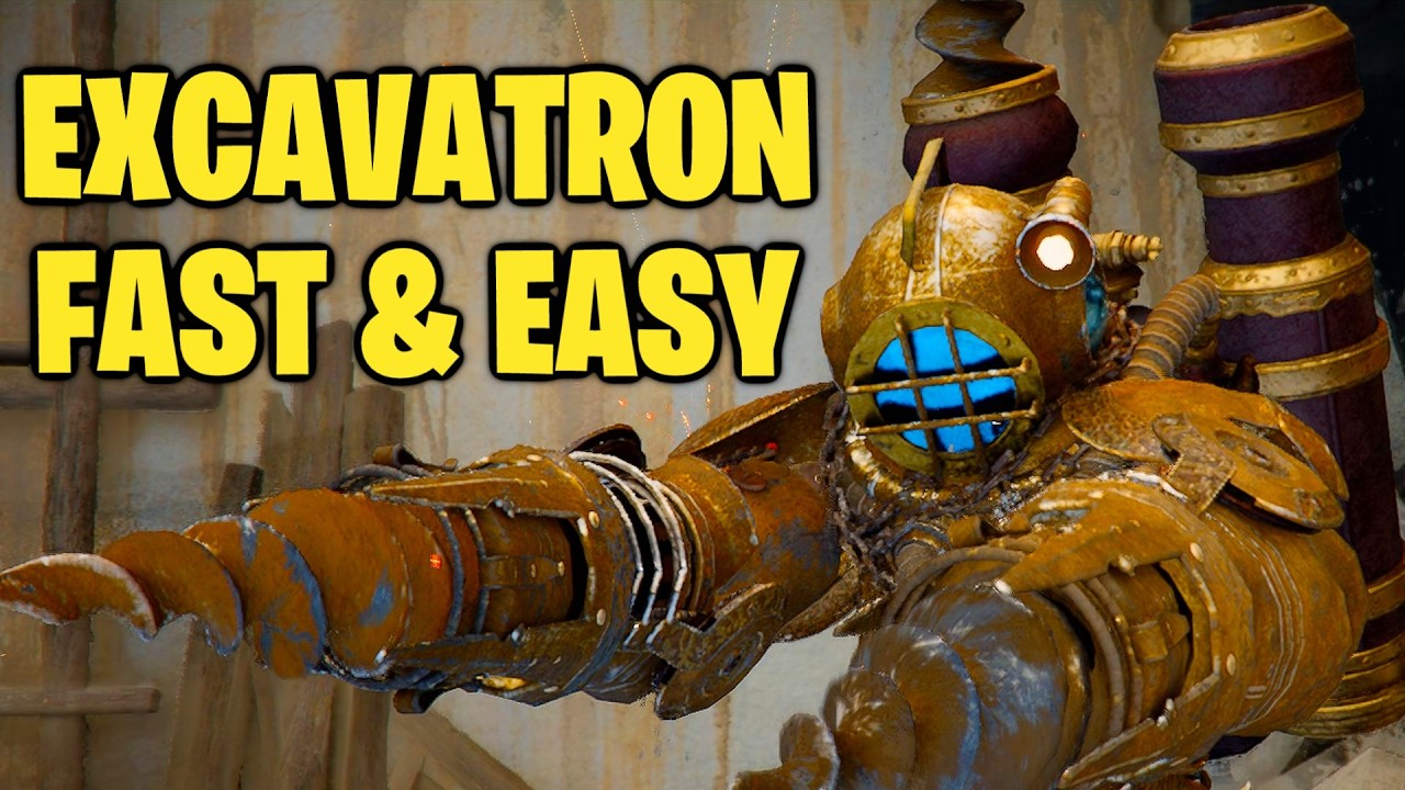How to defeat the Excavatron Boss - Stolen Quarry Boss fight EASY - Crimson Desert