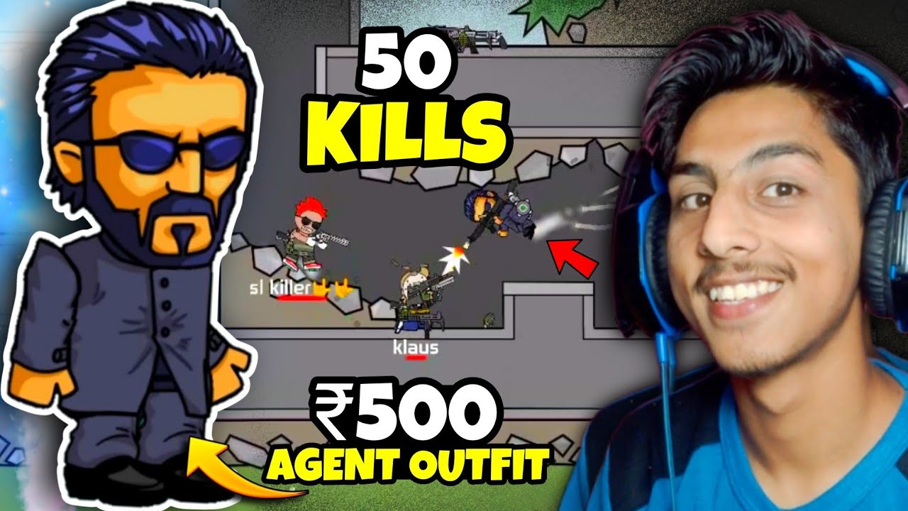 Mini Militia ₹500 Agent Outfit Gameplay | Mini Militia Gameplay