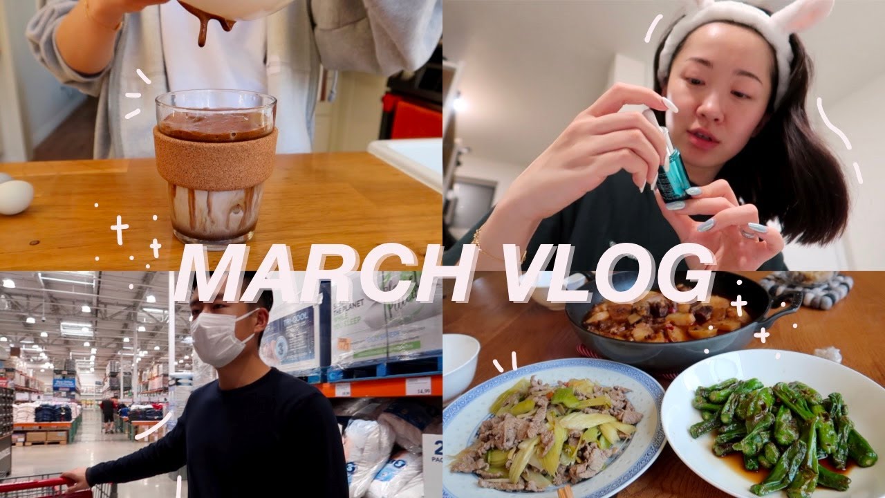 MARCH VLOG | 我们在加州给大家报个平安｜宅家日常｜做了各种吃的｜睡前保养｜健身打卡｜
