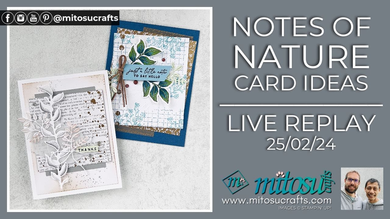 Card Ideas with Stampin' Up! Notes of Nature Stamp Set & Dies