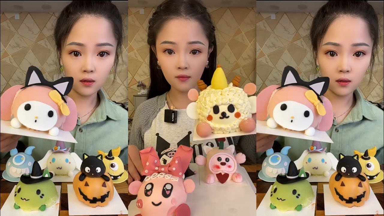 CHINESE MUKBANG SWEET FOOD (CAKE)@Xiao Yu Mukbang @Bingxin666 Mukbang EATING SHOW