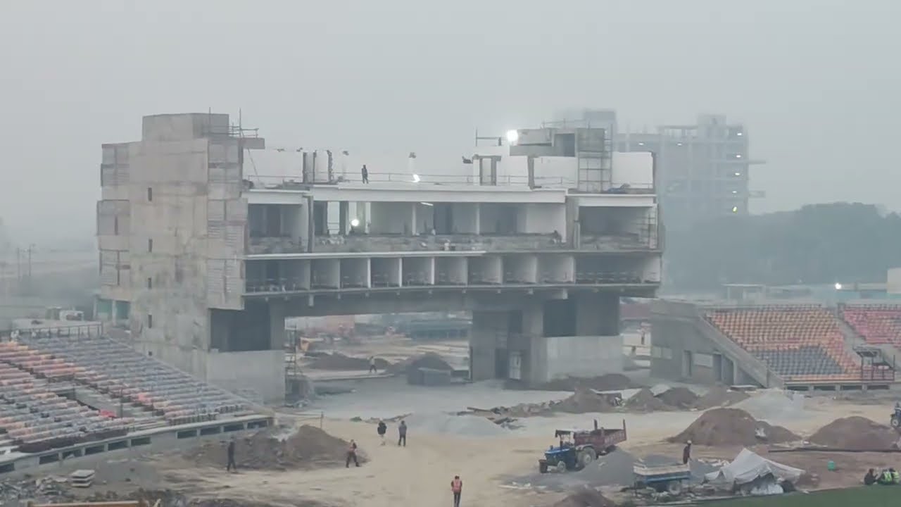 Big Stadium Update 🏟️ | Latest Construction Progress. #viral #stadiumcricket #varanasistadium 