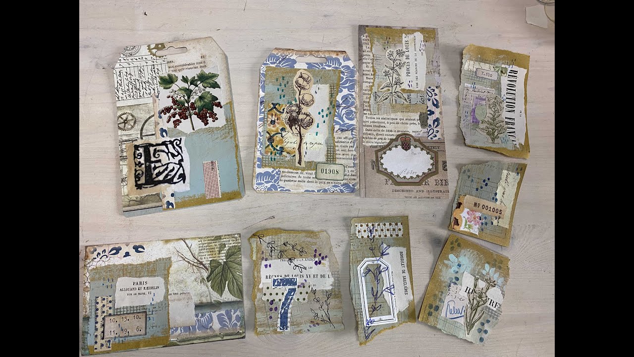 TUTORIAL | easy clusters with painted papers